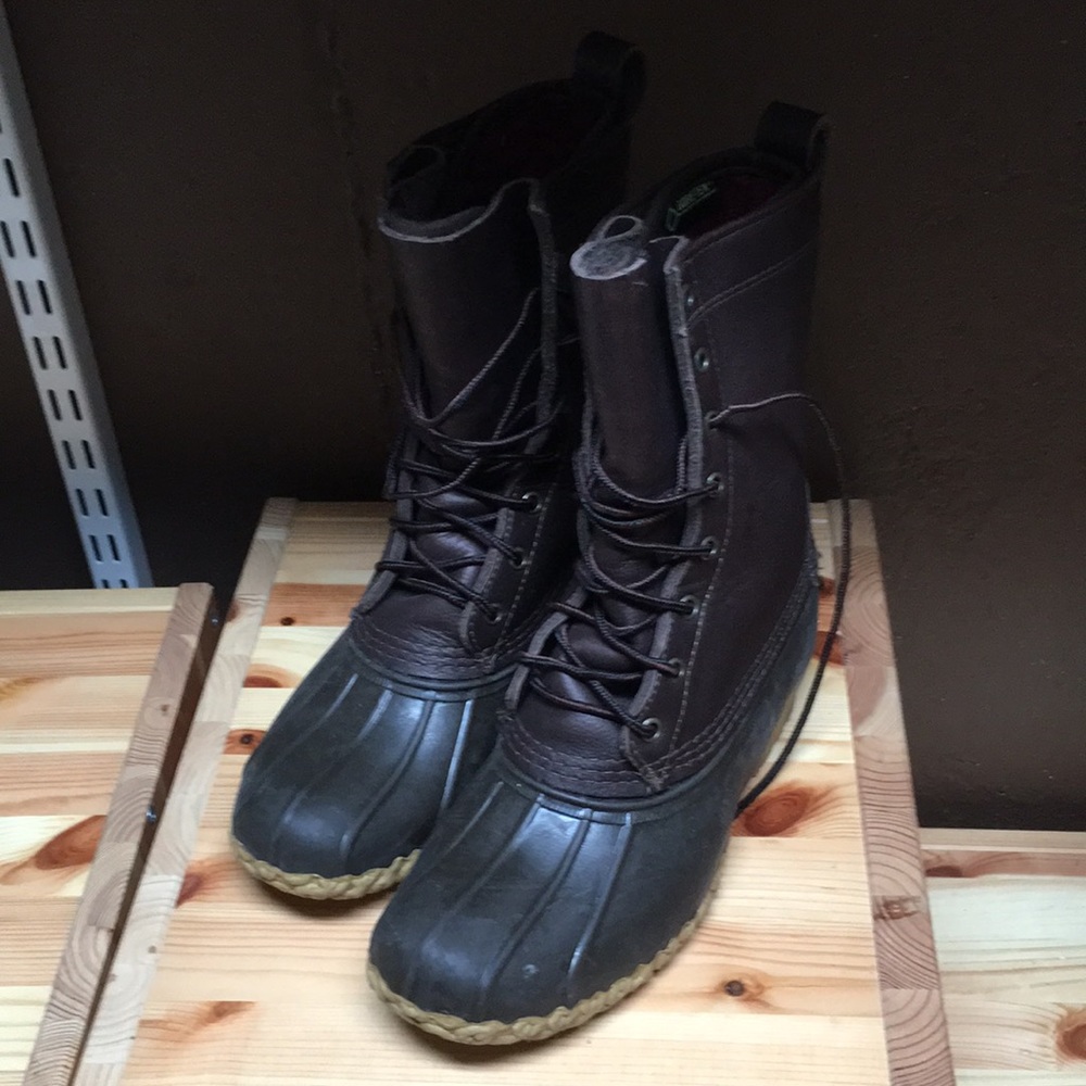 Size 8 LL Bean boots. Dark chocolate